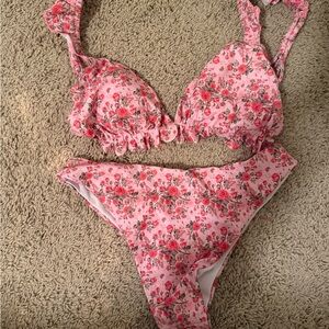 Floral Pink Bikini Set